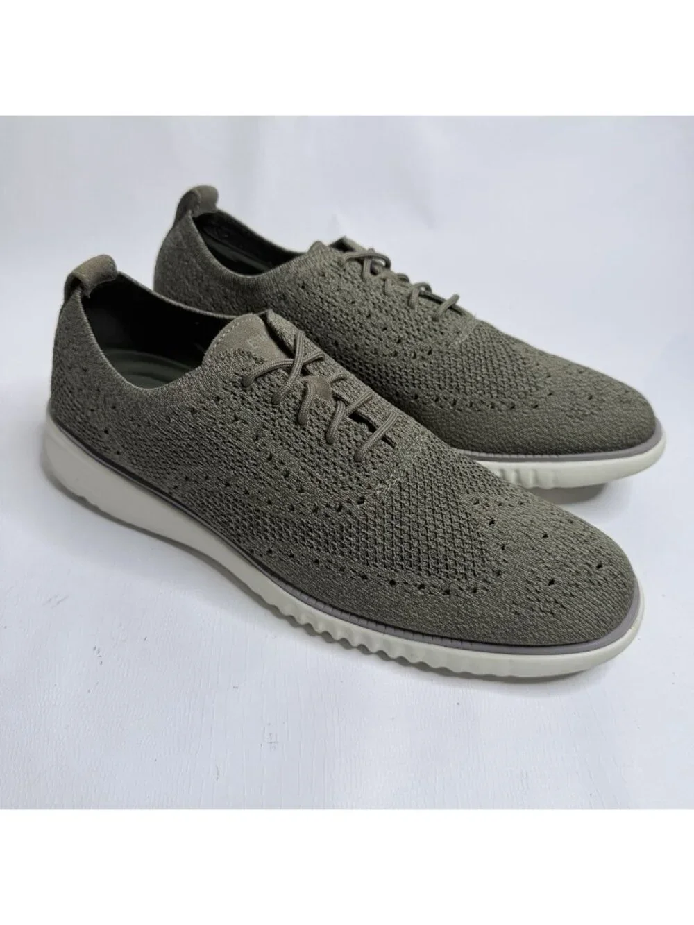 Cole Haan ZEROGRAND Oxford Mens Size 10 M Green Knit Casual Dress Shoes
